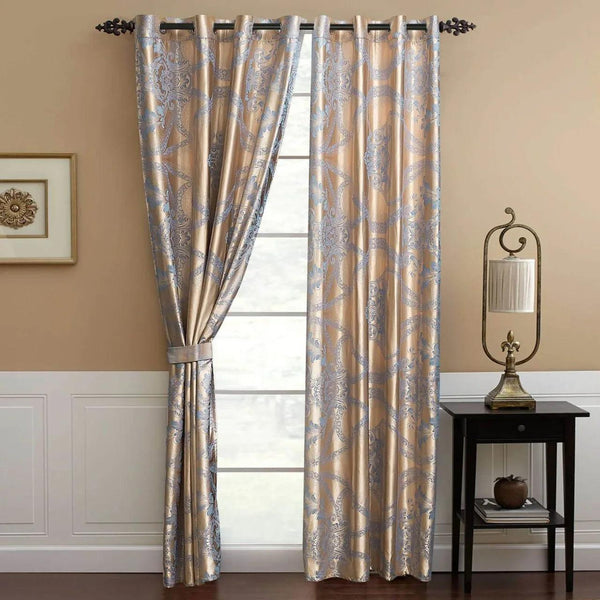 Curtains Damask Jacquard Grommet Semi-Blackout, Dolce-Mela: Marrakesh 60x100