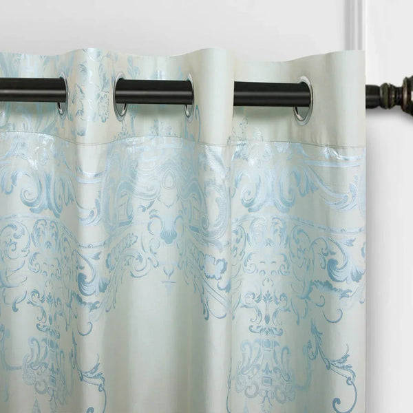 Curtains Damask Jacquard Grommet Semi-Blackout, Reims by Dolce-Mela 60x100
