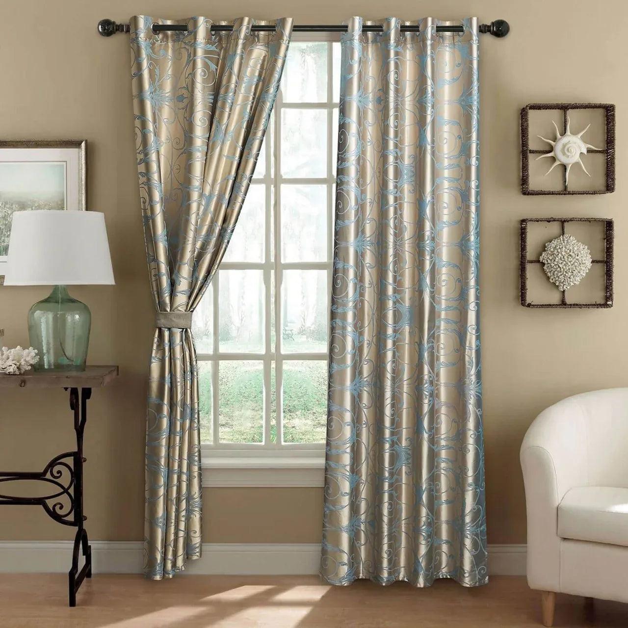 Curtains Damask Jacquard, Grommet, Semi-Blackout, St. Petersburg 60x100