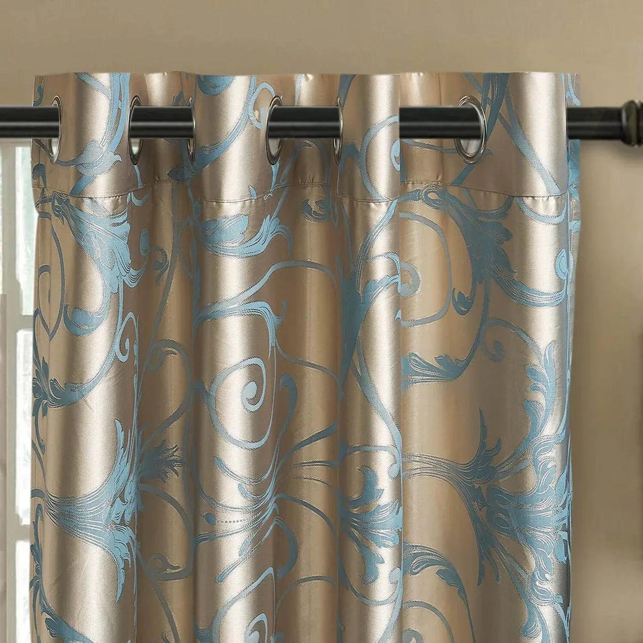 Curtains Damask Jacquard, Grommet, Semi-Blackout, St. Petersburg 60x100