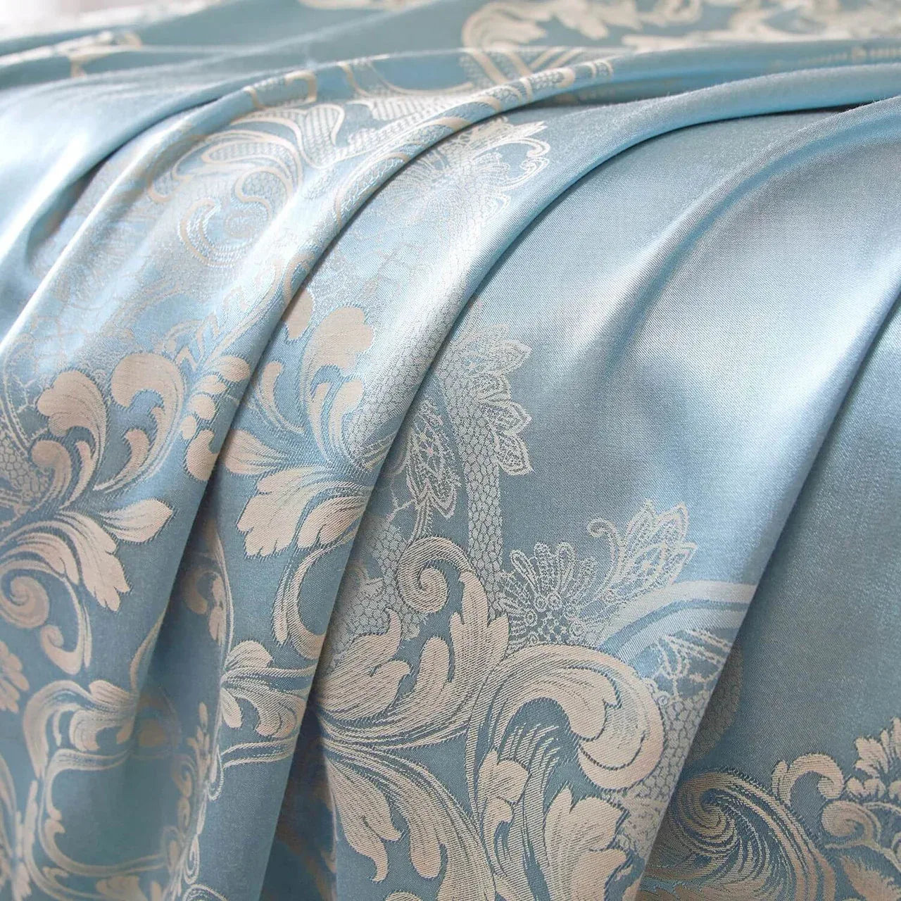 Curtains Damask Jacquard Grommet Semi-Blackout, Toulon by Dolce-Mela 60x100