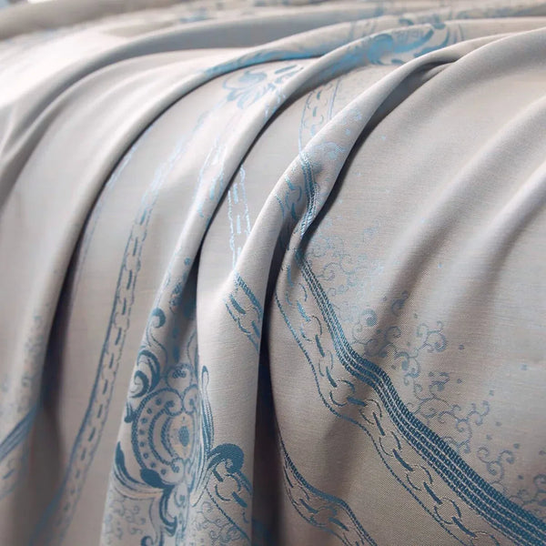 Curtains Damask Jacquard Grommet Semi-Blackout, Troyes by Dolce-Mela 60x100