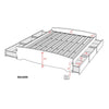 Queen Mate’s Platform Storage Bed with 6 Drawers