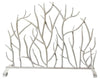 Antique White Iron Twig Fire Screen