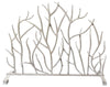Antique White Iron Twig Fire Screen