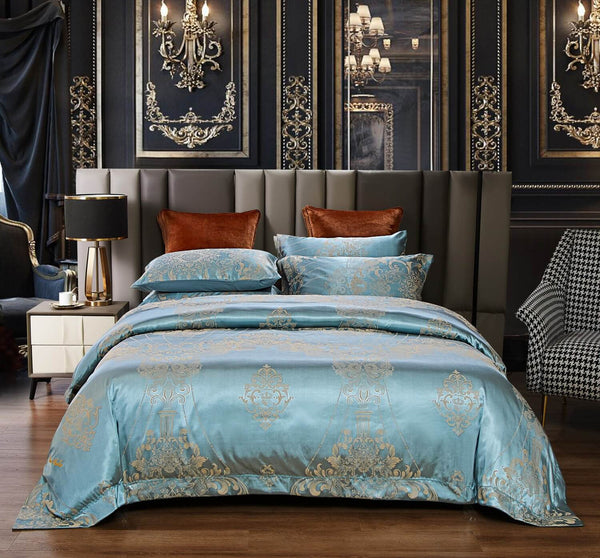 Dolce Mela 6 Pieces Luxury Jacquard Duvet Cover Set - Lille - Gifts for You 'n Me
