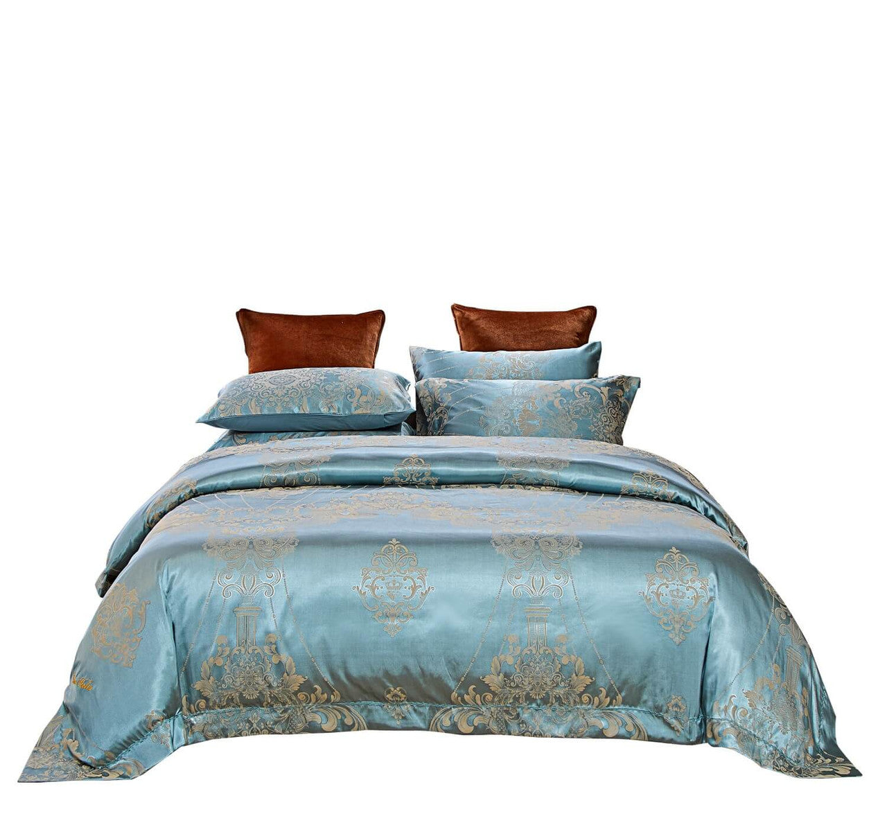 Dolce Mela 6 Pieces Luxury Jacquard Duvet Cover Set - Lille