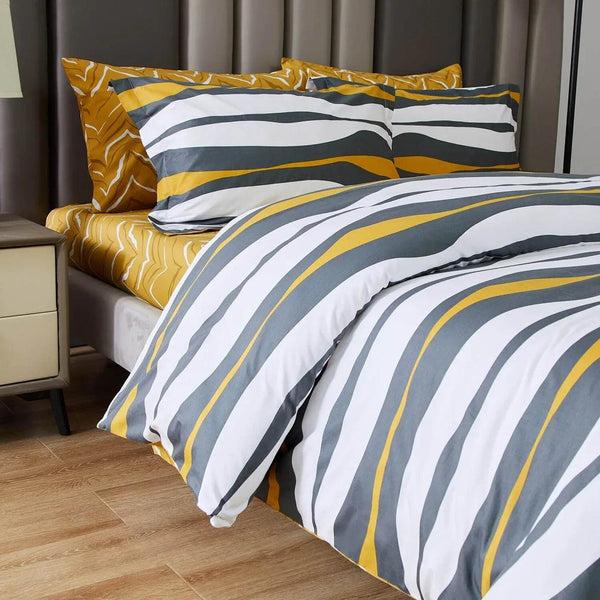 6 Piece 100% Cotton Queen Size Duvet Cover Set - Moco by Dolce Mela - Gifts for You 'n Me