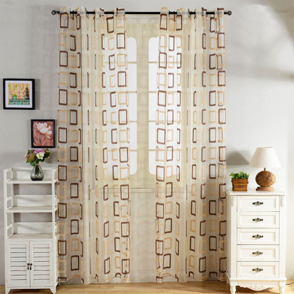 Dolce Mela Modern Sheer Curtain Panels - Nice  60x100