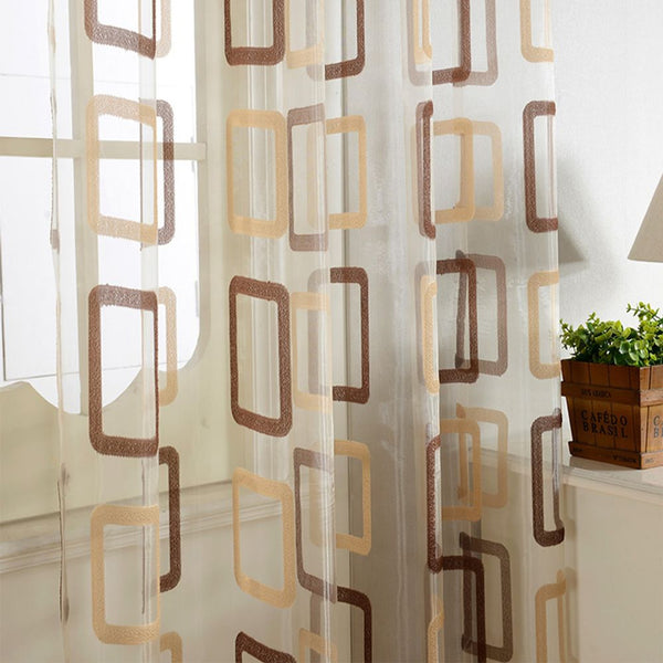 Dolce Mela Modern Sheer Curtain Panels - Nice  60x100