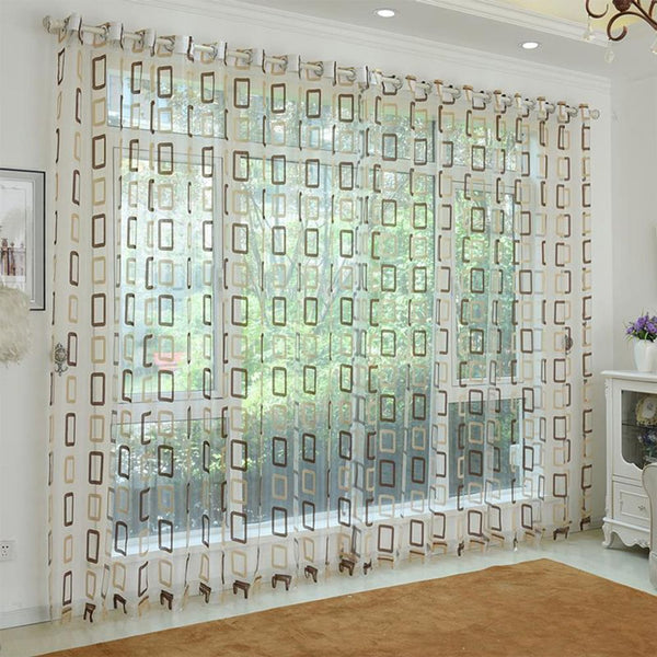 Dolce Mela Modern Sheer Curtain Panels - Nice  60x100