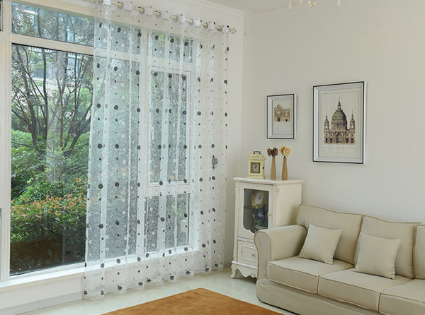 Dolce Mela Sheer Curtain Panels - Pearly 60x100