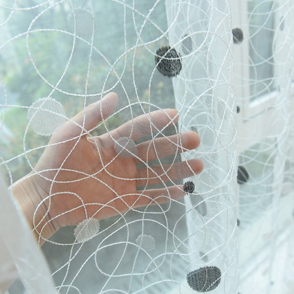 Dolce Mela Sheer Curtain Panels - Pearly 60x100