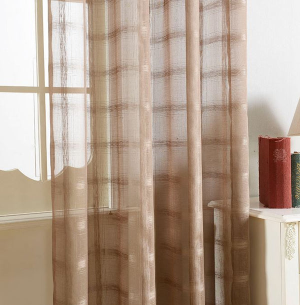 Dolce Mela Gold Sheer Curtain Panels - Golden Isles  60x100