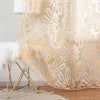 Sheer Curtain Panel Gold Window Treatments - Dolce Mela - Brussels 60x100
