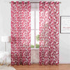 Red Window Sheer Curtains Panel, Tbilisi
