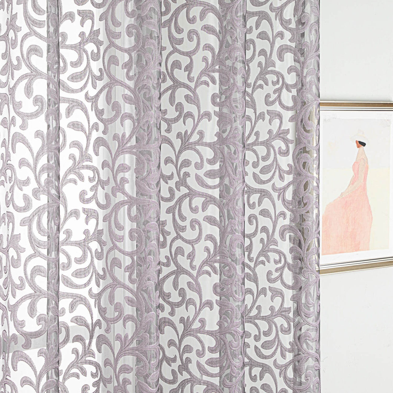 Sheer Curtain Panel Window Treatment - Dolce Mela - Artemis  60x100
