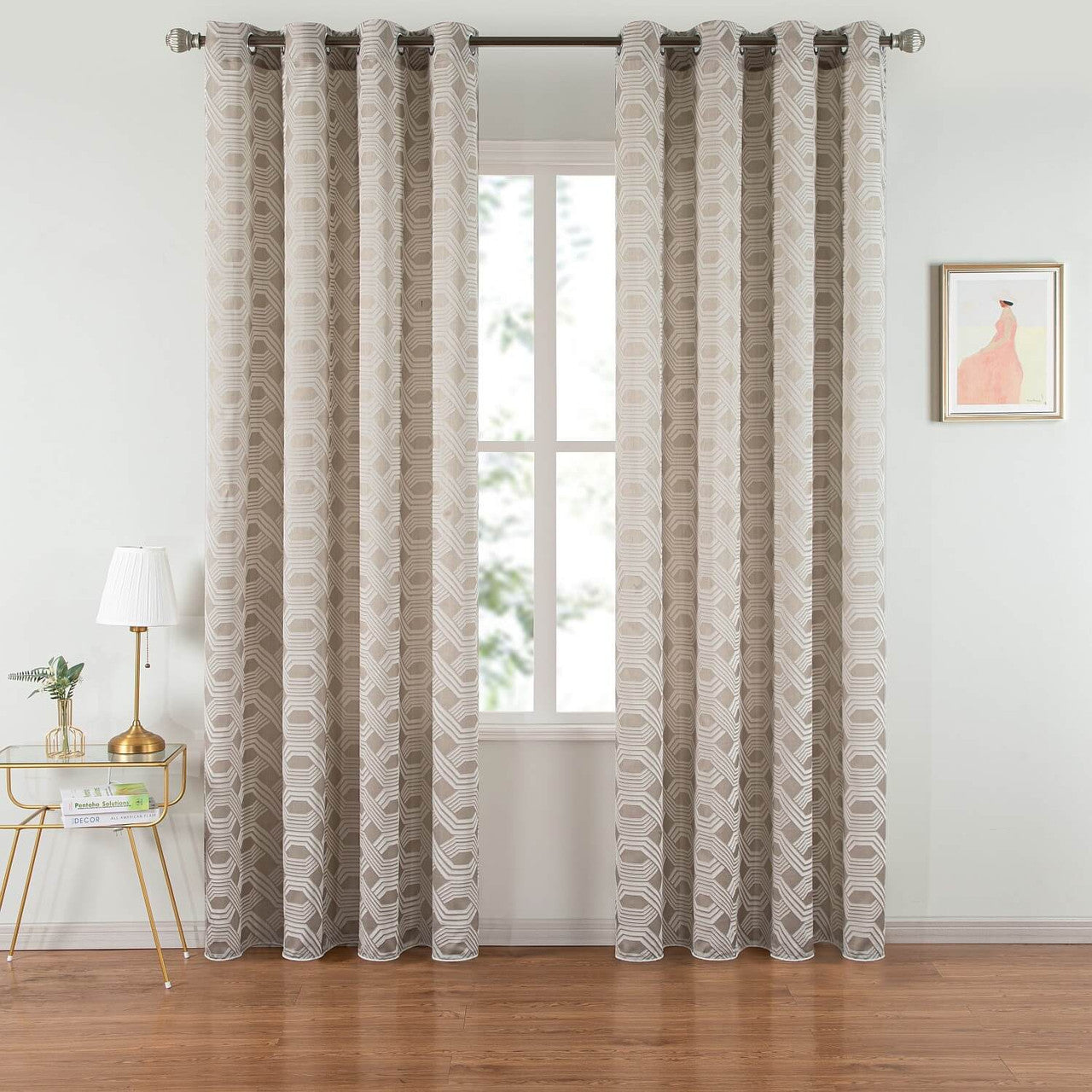 Curtain Panel Semi-Blackout Drapes, Dolce Mela Apollo  60x100