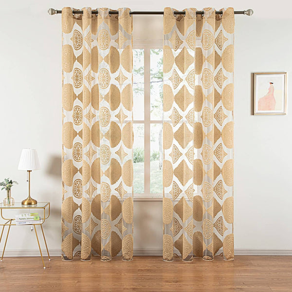 Sheer Curtain Panel Window Treatment - Dolce Mela - Chrysus  60x100