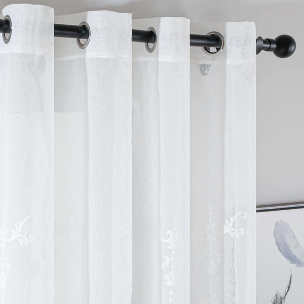 White Sheer Curtain Panels - Dolce Mela - Idra  60x100