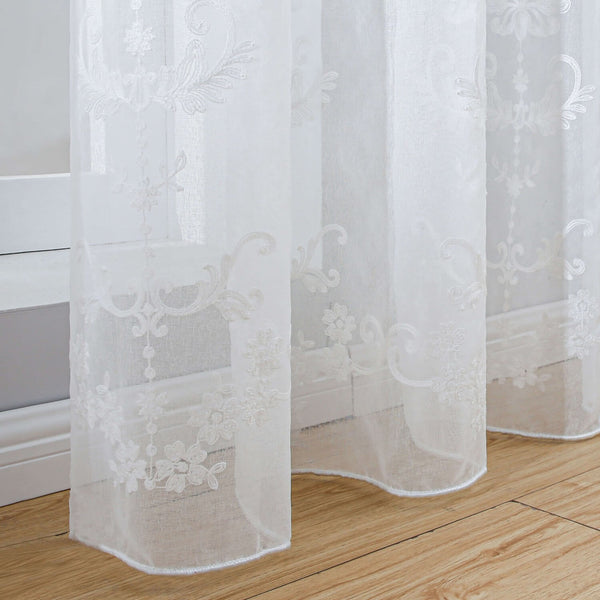 White Sheer Curtain Panels - Dolce Mela - Idra  60x100