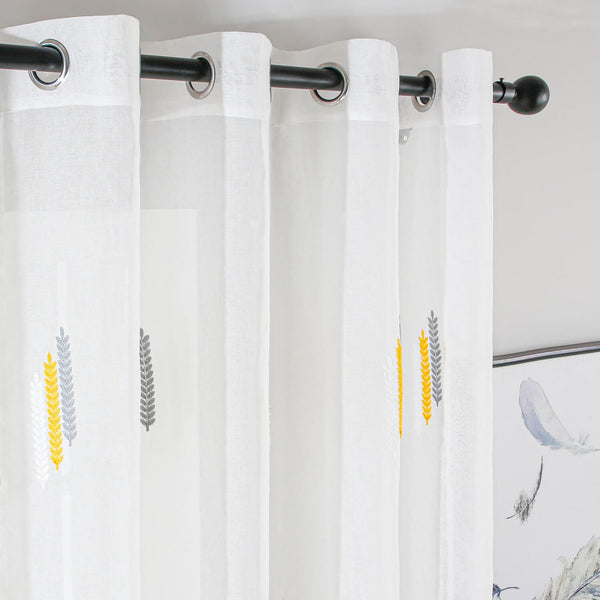 White Sheer Curtain Panel - Dolce Mela - Cologne 60x100