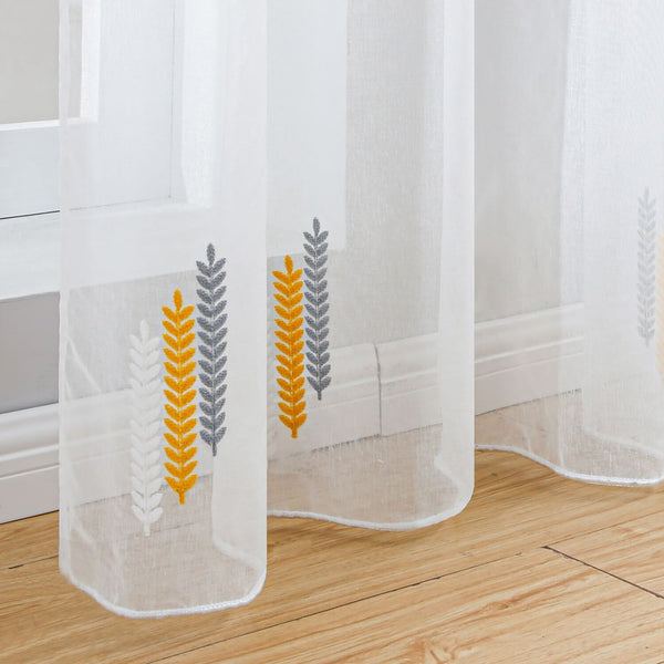 White Sheer Curtain Panel - Dolce Mela - Cologne 60x100