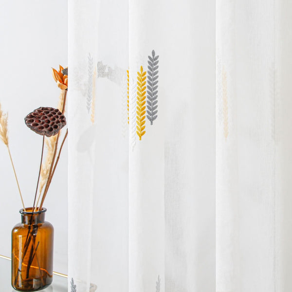 White Sheer Curtain Panel - Dolce Mela - Cologne 60x100