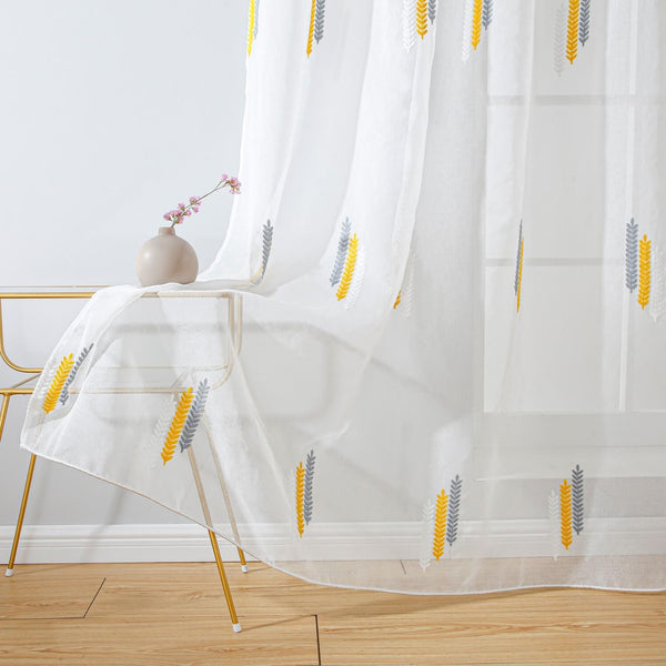 White Sheer Curtain Panel - Dolce Mela - Cologne 60x100