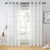 Sheer Curtain Panel White Window Treatments - Dolce Mela - Calabria 60x100