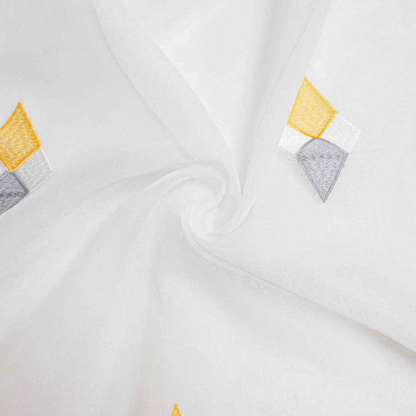 Sheer Curtain Panel White Window Treatments - Dolce Mela - Calabria 60x100