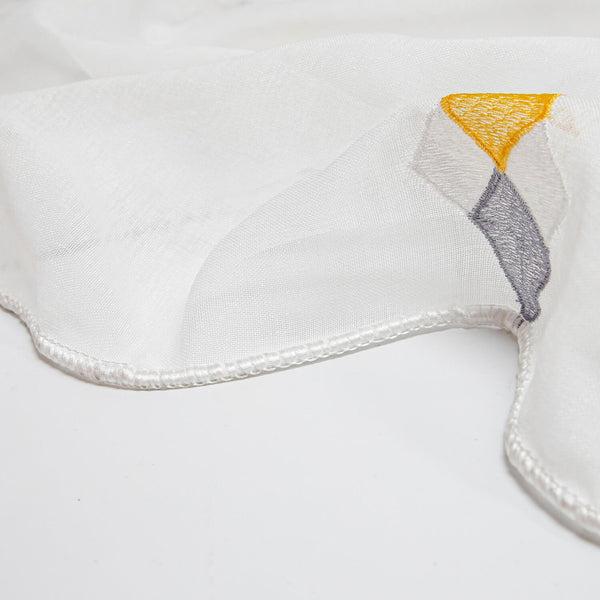 Sheer Curtain Panel White Window Treatments - Dolce Mela - Calabria 60x100