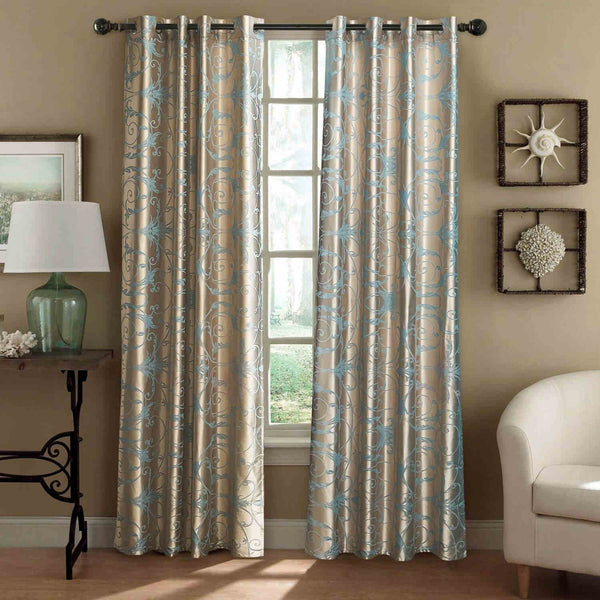 Curtains Damask Jacquard, Grommet, Semi-Blackout, St. Petersburg  60x100