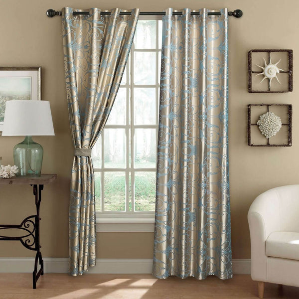 Curtains Damask Jacquard, Grommet, Semi-Blackout, St. Petersburg  60x100