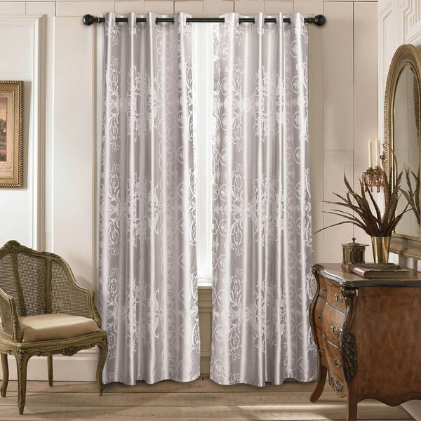 Damask Jacquard Grommet Semi-Blackout, Tall 60x100, Dolce-Mela: Santa Luzia - Gifts for You 'n Me