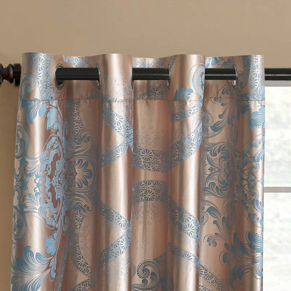 Curtains Damask Jacquard Grommet Semi-Blackout, Dolce-Mela: Marrakesh 60x100