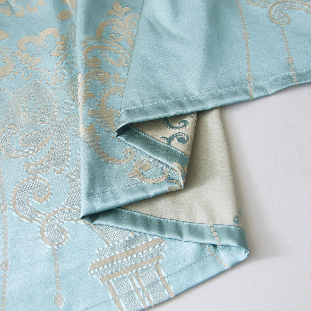 Curtains Damask Jacquard Grommet Semi-Blackout, Lille by Dolce-Mela 60x100