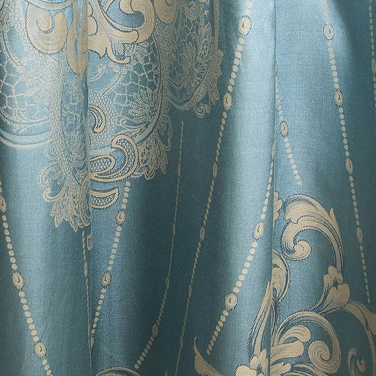 Curtains Damask Jacquard Grommet Semi-Blackout, Lille by Dolce-Mela 60x100