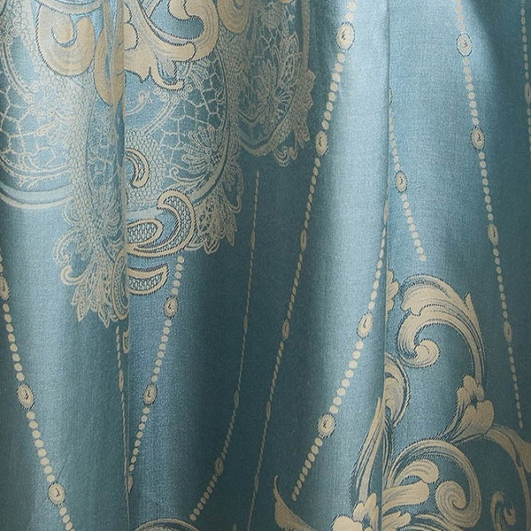 Curtains Damask Jacquard Grommet Semi-Blackout, Lille by Dolce-Mela 60x100