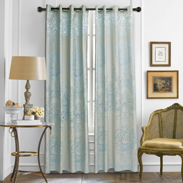 Curtains Damask Jacquard Grommet Semi-Blackout, Reims by Dolce-Mela 60x100