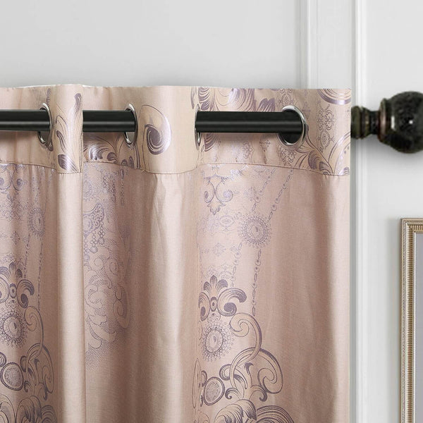 Curtains Damask Jacquard Grommet Semi-Blackout, Rennes by Dolce-Mela 60x100