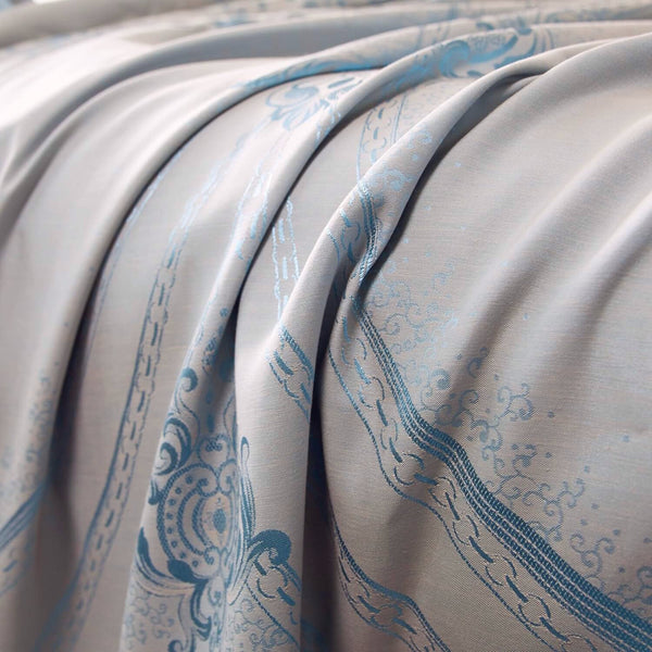 Curtains Damask Jacquard Grommet Semi-Blackout, Troyes by Dolce-Mela 60x100