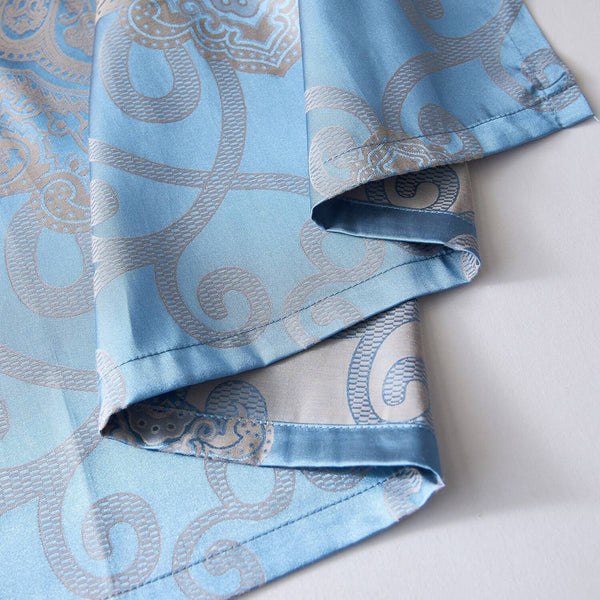 Curtains Damask Jacquard Grommet Semi-Blackout, Caen by Dolce-Mela 60x100