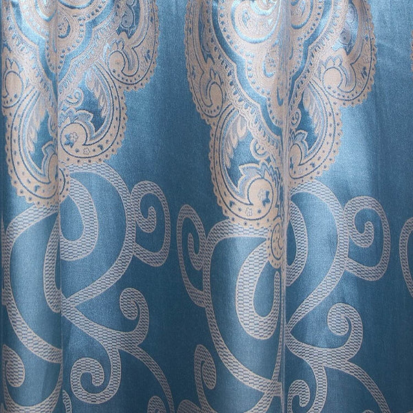 Curtains Damask Jacquard Grommet Semi-Blackout, Caen by Dolce-Mela 60x100