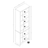 Tall 6-Shelf Bookcase