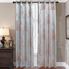 Damask Jacquard Grommet Semi-Blackout, Tall 60x100, Bordeaux by Dolce-Mela