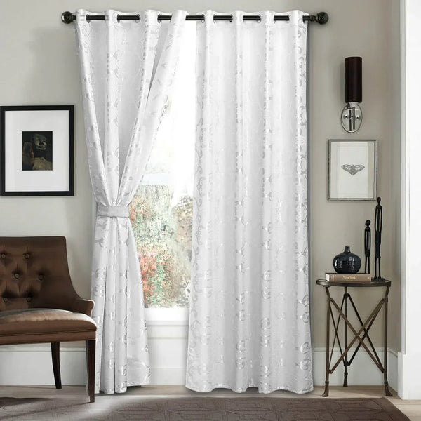 Damask Jacquard Grommet Semi-Blackout, Tall 60x100, Dolce-Mela: La Rochelle - Gifts for You 'n Me