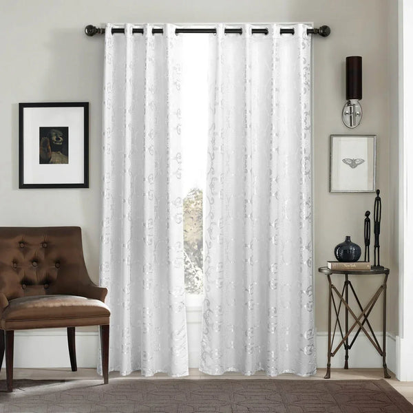 Damask Jacquard Grommet Semi-Blackout, Tall 60x100, Dolce-Mela: La Rochelle - Gifts for You 'n Me