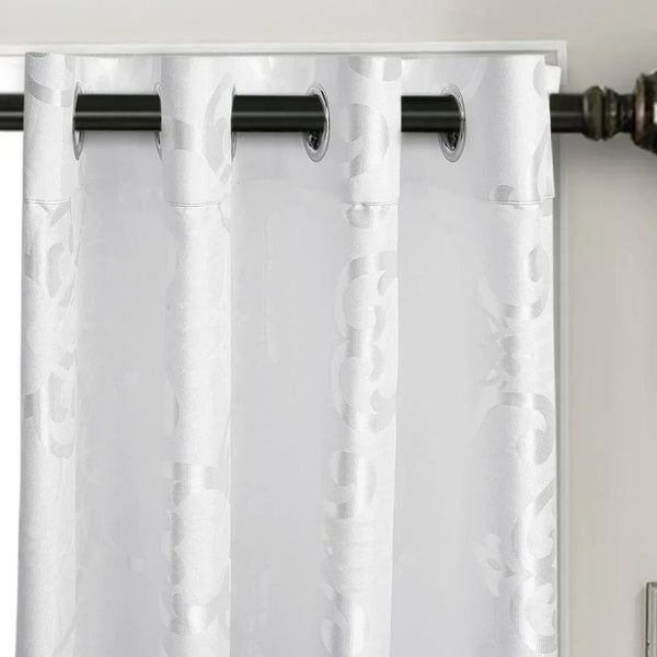 Damask Jacquard Grommet Semi-Blackout, Tall 60x100, Dolce-Mela: La Rochelle - Gifts for You 'n Me