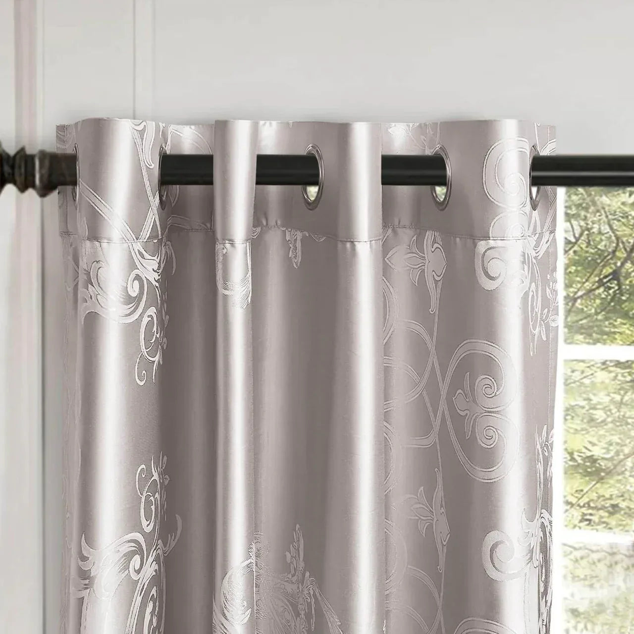 Damask Jacquard Grommet Semi-Blackout, Tall 60x100, Dolce-Mela: Santa Luzia - Gifts for You 'n Me